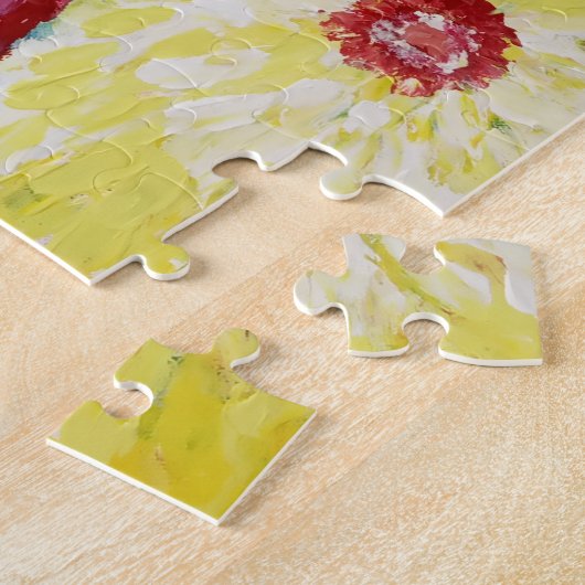 Blume Abstrakte Malerei Puzzle (Seite)