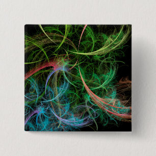 Blume abstrakter Art Button