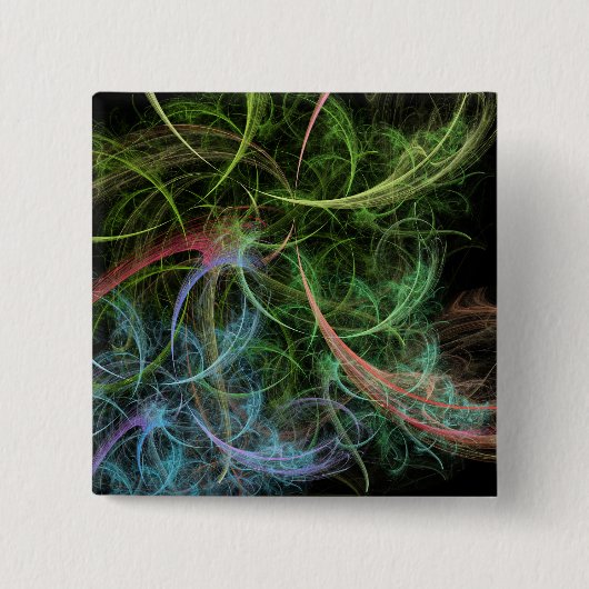 Blume abstrakter Art Button (Vorderseite)