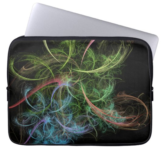 Blume abstrakter Art Laptopschutzhülle (Vorderseite)