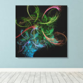 Blume abstrakter Art Leinwanddruck (Insitu (Holzboden))