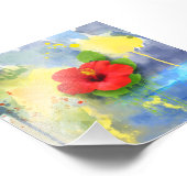 Blume abstrakter Hibisken Fotodruck (Ecke)