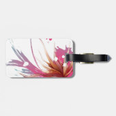 Blume abstrakter Hibisken Gepäckanhänger (Rückseite horizontal)