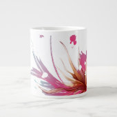 Blume abstrakter Hibisken Jumbo-Tasse (Vorderseite)