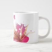 Blume abstrakter Hibisken Jumbo-Tasse (Rechts)