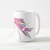 Blume abstrakter Hibisken Kaffeetasse (VorderseiteRechts)