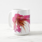 Blume abstrakter Hibisken Kaffeetasse (Vorderseite Links)