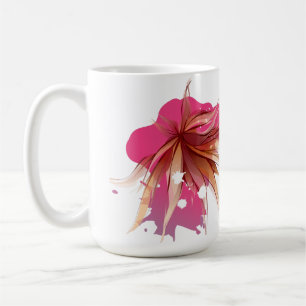 Blume abstrakter Hibisken Kaffeetasse