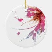 Blume abstrakter Hibisken Keramik Ornament (Hinten)