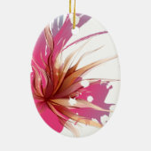 Blume abstrakter Hibisken Keramikornament (Hinten)