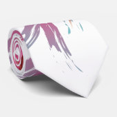 Blume abstrakter Hibisken Krawatte (Gerollt)