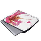 Blume abstrakter Hibisken Laptopschutzhülle (Vorne Knopf)