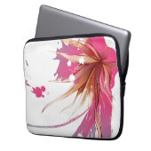 Blume abstrakter Hibisken Laptopschutzhülle (Vorderseite Links)
