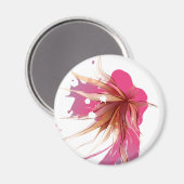 Blume abstrakter Hibisken Magnet (Vorderseite/Rückseite)