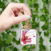 Blume abstrakter Hibisken Schlüsselanhänger (Hand)