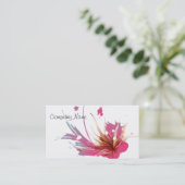 Blume abstrakter Hibisken Visitenkarte (Stehend Vorderseite)