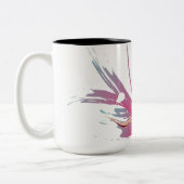 Blume abstrakter Hibisken Zweifarbige Tasse (Links)