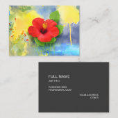 Blume abstrakter Hibiskus Beruflich Visitenkarte (Vorne/Hinten)