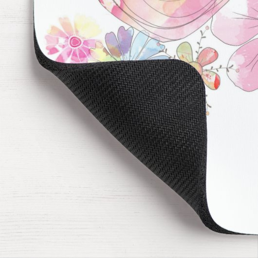 Blume abstraktes Malen Blumen Mousepad (Ecke)