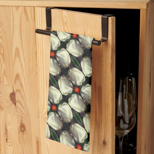 Blume Abstraktes Muster Geschirrtuch (Drittel gefaltet)