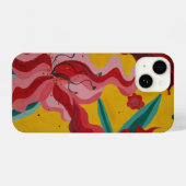 Blume, Abstraktion, Abstraktionismus, iPhone Hülle (Rückseite (Horizontal))