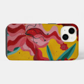 Blume, Abstraktion, Abstraktionismus, iPhone Hülle (Rückseite (Horizontal))