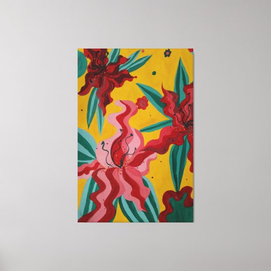 Blume, Abstraktion, Abstraktionismus, Leinwanddruck (Vorderseite)