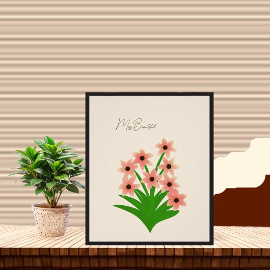Blume abzeichnen poster