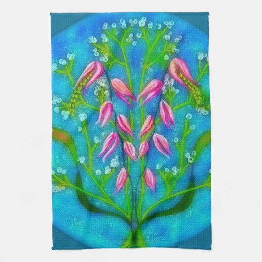 Blume Acryl Geschirrtuch (Vertikal)