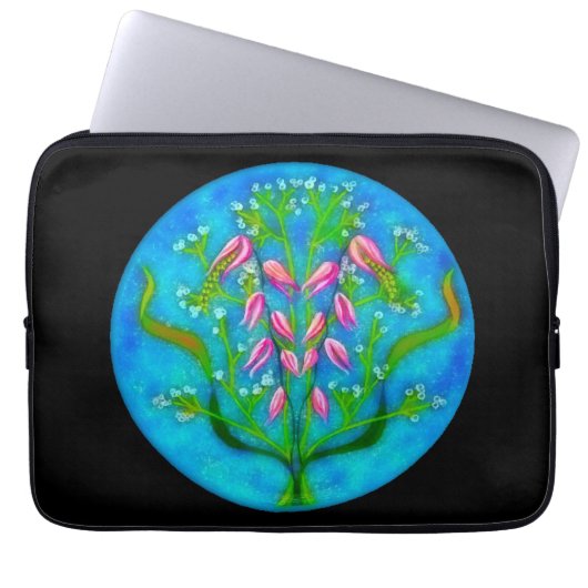 Blume Acryl Laptopschutzhülle (Vorderseite)