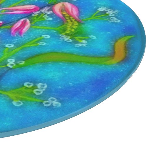 Blume Acryl Schneidebrett (Ecke)