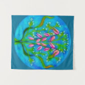 Blume Acryl Wandteppich (Vorderseite (Horizontal))