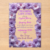 Blume Acryleinladungen (Vorderseite)