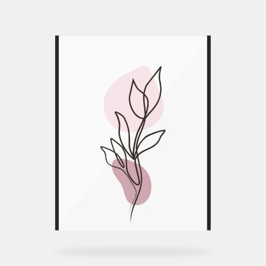 Blume Acrylschild (Vorderseite)