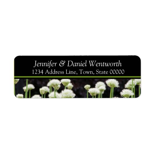 Blume Address Labels Black Green (Vorne)