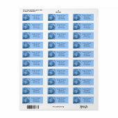 Blume Address Labels Blue Rose (Vorne)