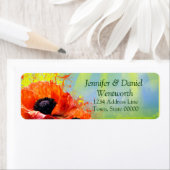Blume Address Labels Orange Poppy (Insitu)