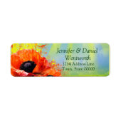 Blume Address Labels Orange Poppy (Vorne)