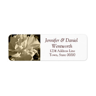 Blume Address Labels Sepia Rose