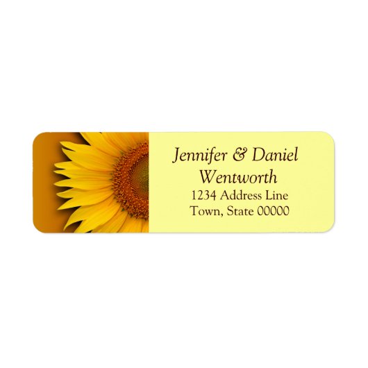 Blume Address Labels Sunflower (Vorne)