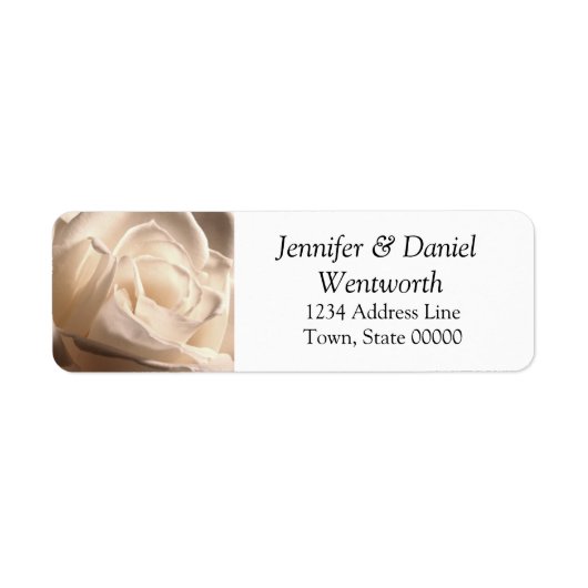 Blume Address Labels White Rose (Vorne)