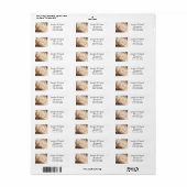 Blume Address Labels White Rose (Vorne)