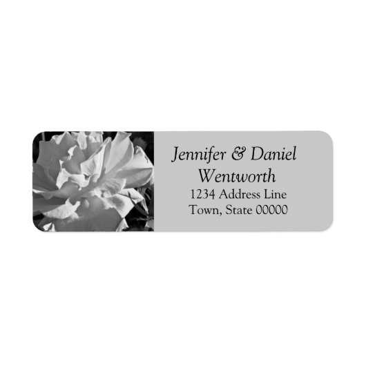 Blume Address Labels White Rose (Vorne)