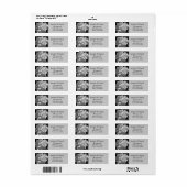 Blume Address Labels White Rose (Vorne)