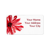 Blume Adressaufkleber (Vorne)