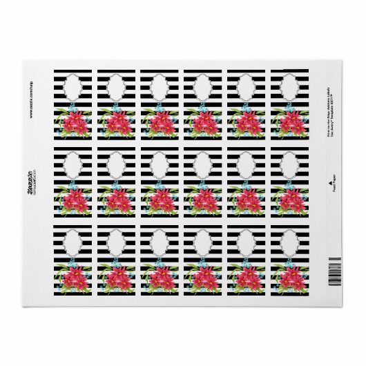 Blume Adressaufkleber (Vorne)