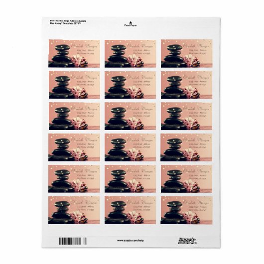 Blume Adressaufkleber (Vorne)