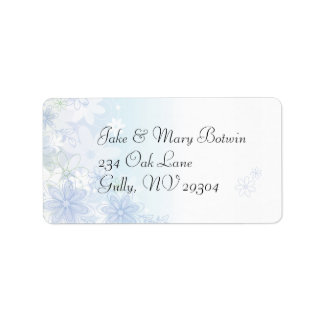 Blume Adressaufkleber