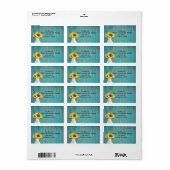 Blume Adressaufkleber (Vorne)