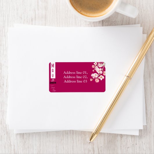 Blume Adressaufkleber (Insitu)